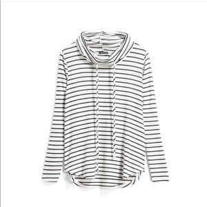 Poplar cowl neck brushed knit top